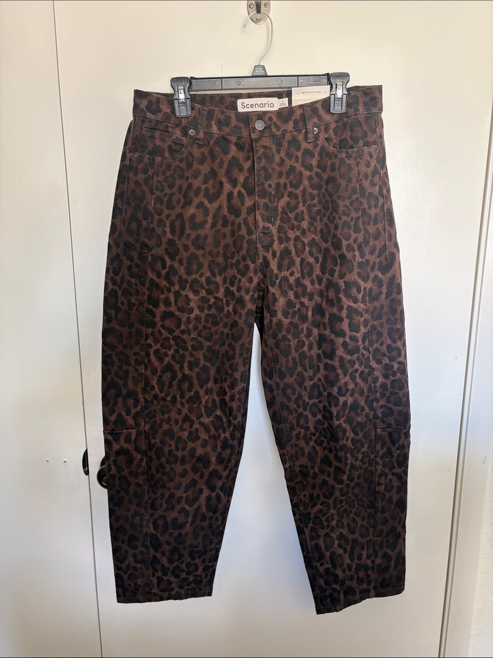 Women’s Brown Leopard Print Chinos